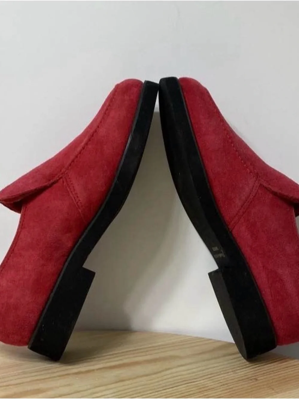 Hush Puppies Suede Loafer Shoes Red Girl's Size 3M